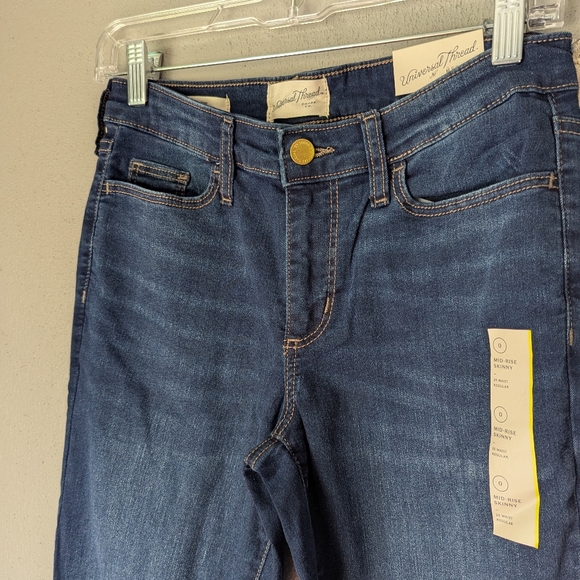 Universal Thread Mid-rise Skinny Dark Wash Jeans 0 - Picture 3 of 7